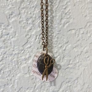rock, paper, scissors necklace